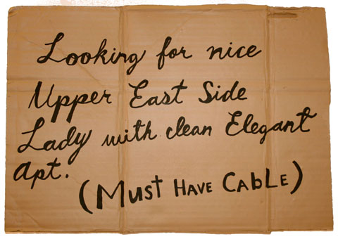 Looking for Nice Upper East Side Lady w/ Clean Elegant Apt. (MUST HAVE CABLE), 2012