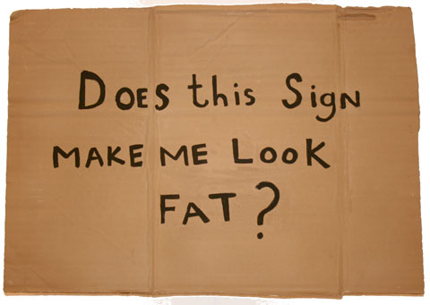Does this Sign Make Me look Fat?, 2012