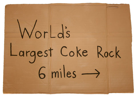 World's Largest Coke Rock - 6 Miles, 2012
